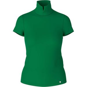 Marc Cain Additions T-shirt groen (Maat: 38) - Effen - Halslijn: Kraag,