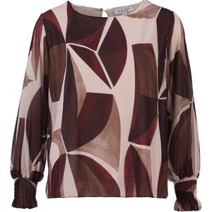 Enjoy Blouse bordeaux (Maat: S) - Halslijn: Ronde hals,