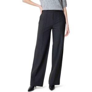 Jansen Amsterdam - Aleid - Wide Leg Pantalon - Antraciet