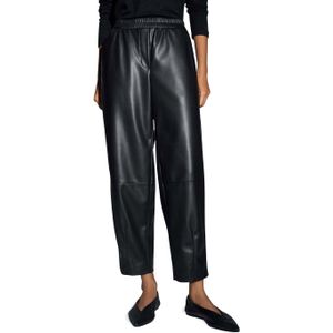 OPUS Myha edgy dames broek zwart (Maat: 38) - Effen