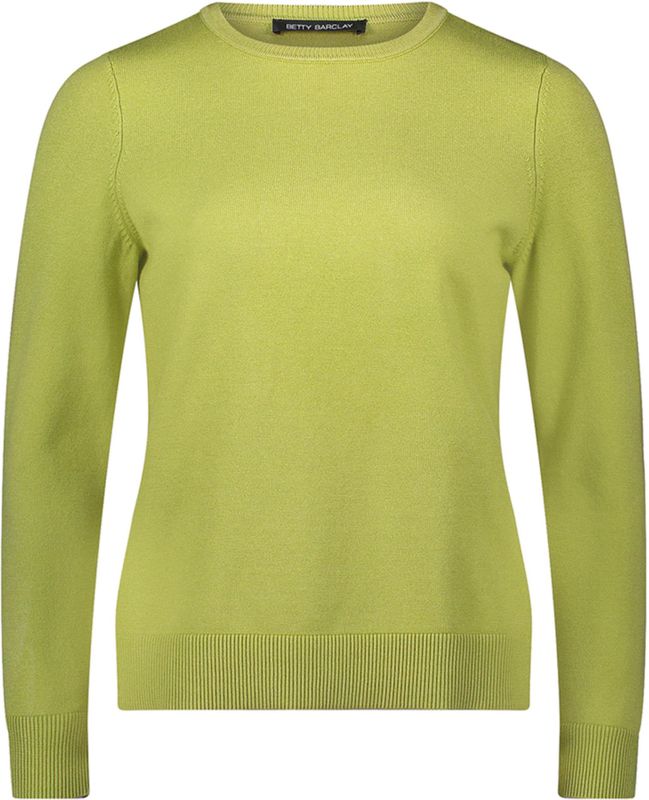 Betty Barclay - Gebreide Trui - Neongeel - Lange Mouw - Normale Pasvorm