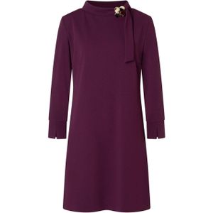 Ana Alcazar Jurk bordeaux (Maat: 38) - Effen - Halslijn: Opstaande kraag,