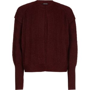 Caroline Biss Vest bordeaux (Maat: 46) - Effen - Halslijn: Ronde hals,