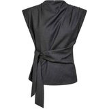 Co'Couture - Sagacc Pleat Top - Mid Grey