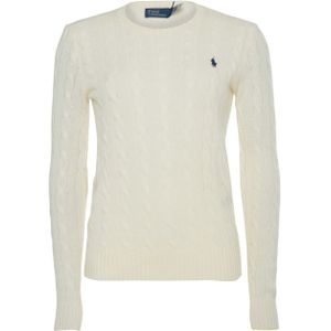 Ralph Lauren Trui ecru (Maat: XL) - Kabelpatroon - Halslijn: Ronde hals,