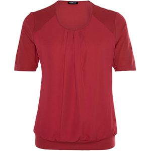 Frank Walder T-shirt rood (Maat: 46) - Effen - Halslijn: Ronde hals,