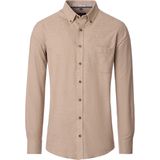 Casa Moda - Flanellen Overhemd - Beige - Lange Mouw - 100% Katoen