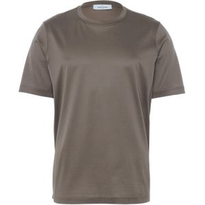 Gran Sasso T-shirt bruin (Maat: 48) - Effen - Halslijn: Ronde hals,