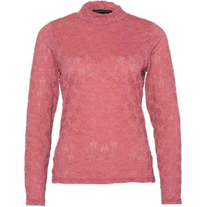 Tramontana - Ajour Mock-Neck Top - Longsleeve - Roze