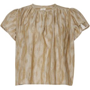 Louizon Blouse goud (Maat: L-XL) - Halslijn: V-hals,