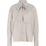 Studio Anneloes - Hollis Dot Check - Blouse - Beige - Polokraag