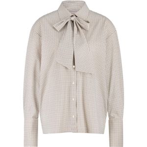 Studio Anneloes - Hollis Dot Check - Blouse - Beige - Polokraag