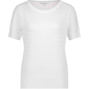 Tramontana T-shirt wit (Maat: S) - Effen - Halslijn: Ronde hals,
