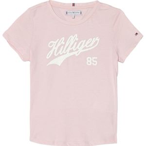 Tommy Hilfiger T-Shirt roze (Maat: 164) - Tekst - Halslijn: Ronde hals,
