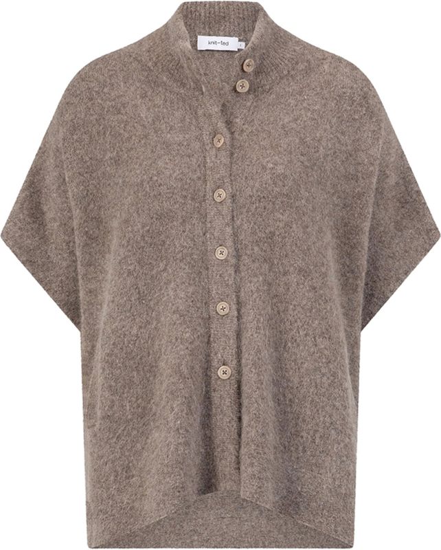 Knit-ted - Vest 252P023 Pleunie - Donker Bruin