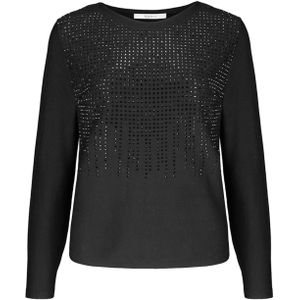 Bianca - Dames Trui - Zwart - Glitter - Ronde Halslijn