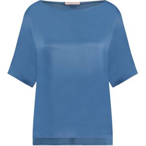 Studio Anneloes T-shirt blauw (Maat: M) - Effen - Halslijn: Boothals,