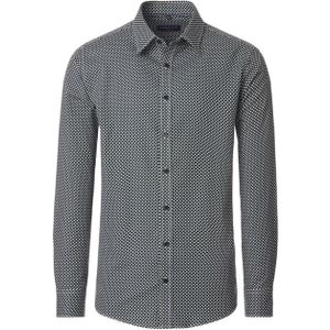 Casa Moda Heren overhemd lange mouw blauw (Maat: M)