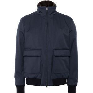 Herno Heren jas blauw (Maat: 56) - Effen