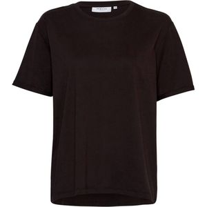 Moss Copenhagen T-shirt zwart (Maat: XS-S) - Effen - Halslijn: Ronde hals,