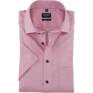 Olymp Modern fit Luxor Overhemd korte mouw roze (Maat: 38) - Effen