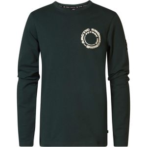 Petrol Longsleeve groen (Maat: 176) - Fotoprint - Halslijn: Ronde hals,