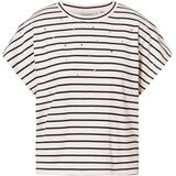 Beaumont - Frances Top - Cream - Korte Vleermuismouw - Ronde Hals