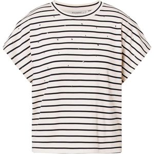 Beaumont - Frances Top - Cream - Korte Vleermuismouw - Ronde Hals