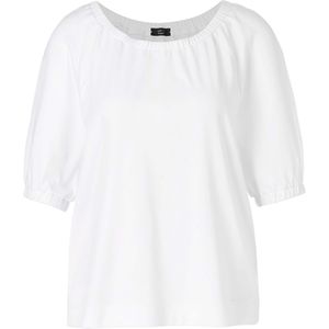 Marc Cain T-shirt wit (Maat: 40) - Halslijn: Ronde hals,