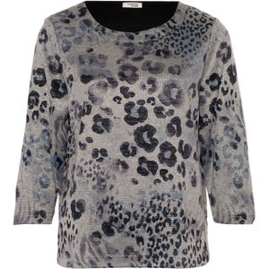 Sommermann Dames longsleeve blauw (Maat: 38) - AnimalGlitter - Halslijn: Ronde hals,