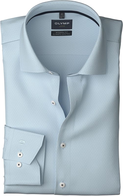 OLYMP - Luxor 24/Seven - Overhemd - Bleu - Modern Fit - Global Kent