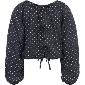 Looxs 10Sixteen Meisjes blouse lange mouw zwart (Maat: 152) - Halslijn: Ronde hals,