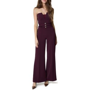 Rinascimento jumpsuit bordeaux (Maat: XS) - Effen - Halslijn: Strapless,