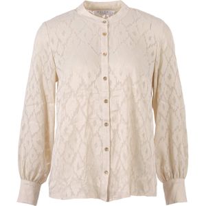 Enjoy Dames blouse beige (Maat: S) - Halslijn: Ronde hals,