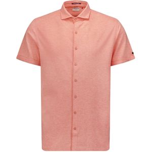 No Excess Overhemd korte mouw oranje (Maat: 3XL) - Effen