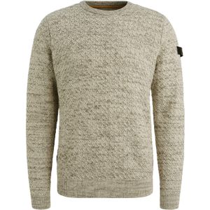 PME Legend - Pullover - Beige - R-neck - Mouline Structure - PKW2510304/7013