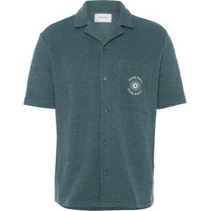 Pure Path Overhemd korte mouw groen (Maat: XL) - Effen