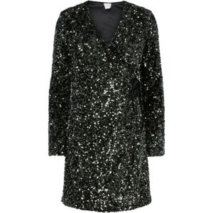 YAS - YASELLE - Cocktailjurk - Spar - Diepe V-hals - Pailletten