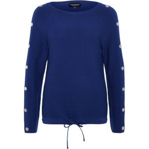 Bloomings Dames trui blauw (Maat: S) - Effen - Halslijn: Ronde hals,