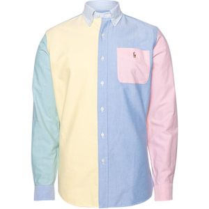 Ralph Lauren Overhemd lange mouw blauw (Maat: M) - Colorblocking