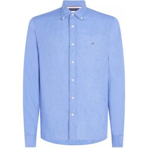 Tommy Hilfiger Overhemd lange mouw blauw (Maat: L) - Effen