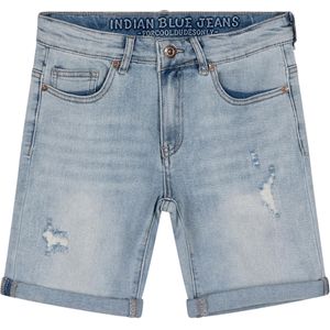 Indian Blue Jeans Andy damaged repaired korte broek blauw (Maat: 140)