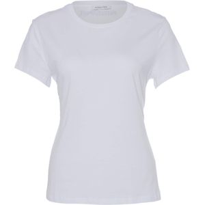 Patrizia Pepe T-shirt wit (Maat: S) - Effen - Halslijn: Ronde hals,