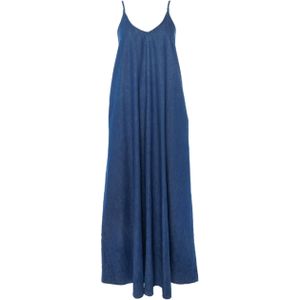 Summum Woman Jurk blauw (Maat: 36) - Effen - Halslijn: V-hals,