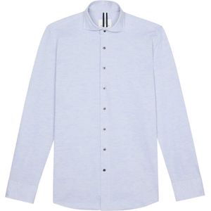 Profuomo - Overhemd - Blauw - Herringbone