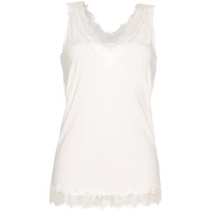 Rosemunde Top ecru (Maat: 34) - Effen - Halslijn: V-hals,