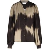Nukus - Blouse lange mouw - Donker bruin - NKF02074 LIZZY