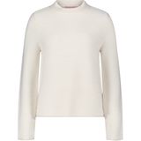 Betty Barclay - So Cosy Dames trui ecru (Maat: 38) - Halslijn: Opstaande kraag,