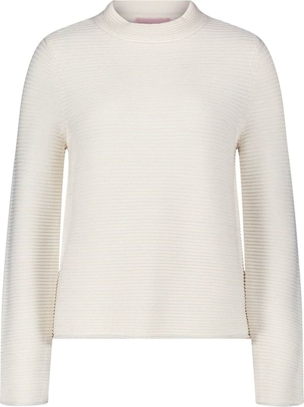 Betty Barclay - So Cosy Dames trui ecru (Maat: 38) - Halslijn: Opstaande kraag,