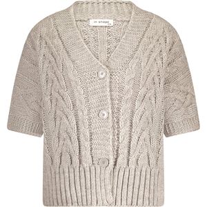 In Shape Vest beige (Maat: S-M) - Kabelpatroon - Halslijn: V-hals,